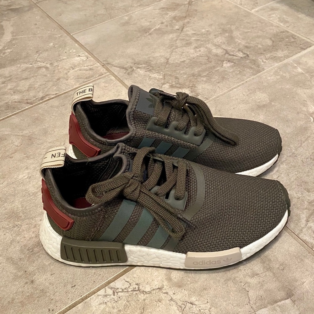 Adidas NMD Olive Maroon Sneakers